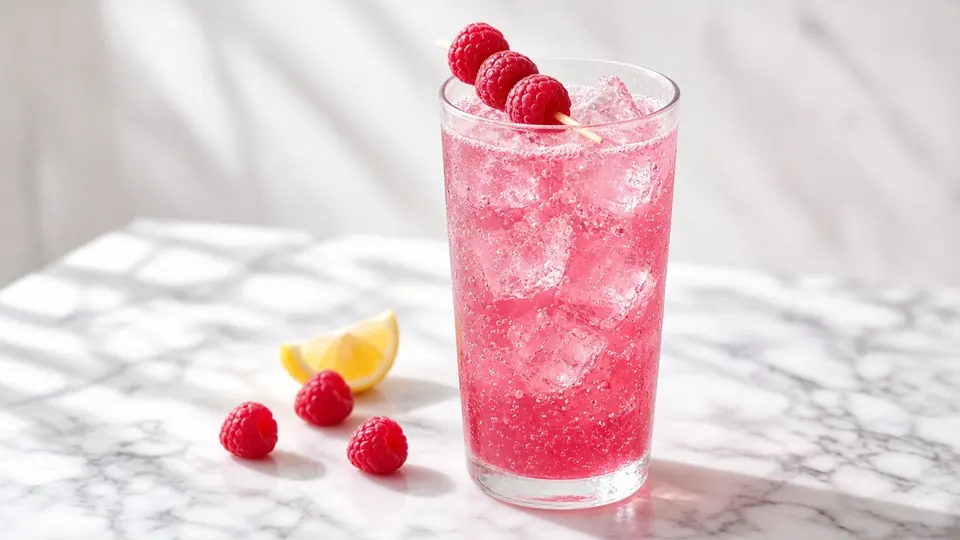 Raspberry Fizz cocktail made with AYO™ Lemonade + Vodka