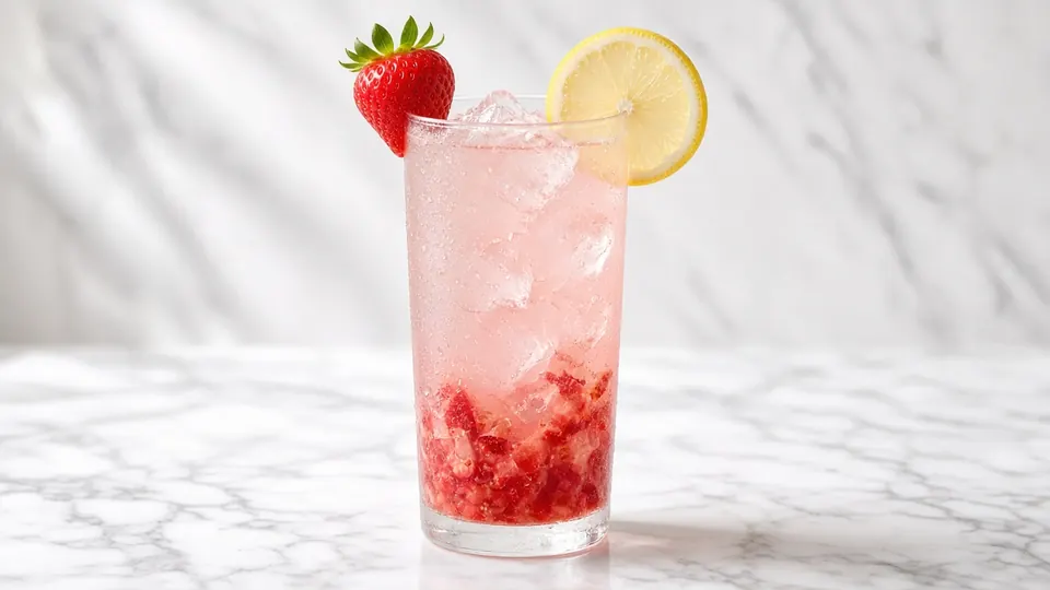 Strawberry Lemonade cocktail made with AYO™ Lemonade + Vodka